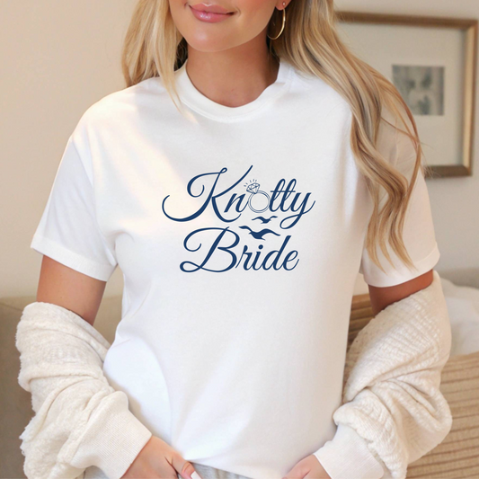 Garment-Dyed T-shirt Let's Get Knotty Bachelorette Shirt for Bride - Knotty Bride
