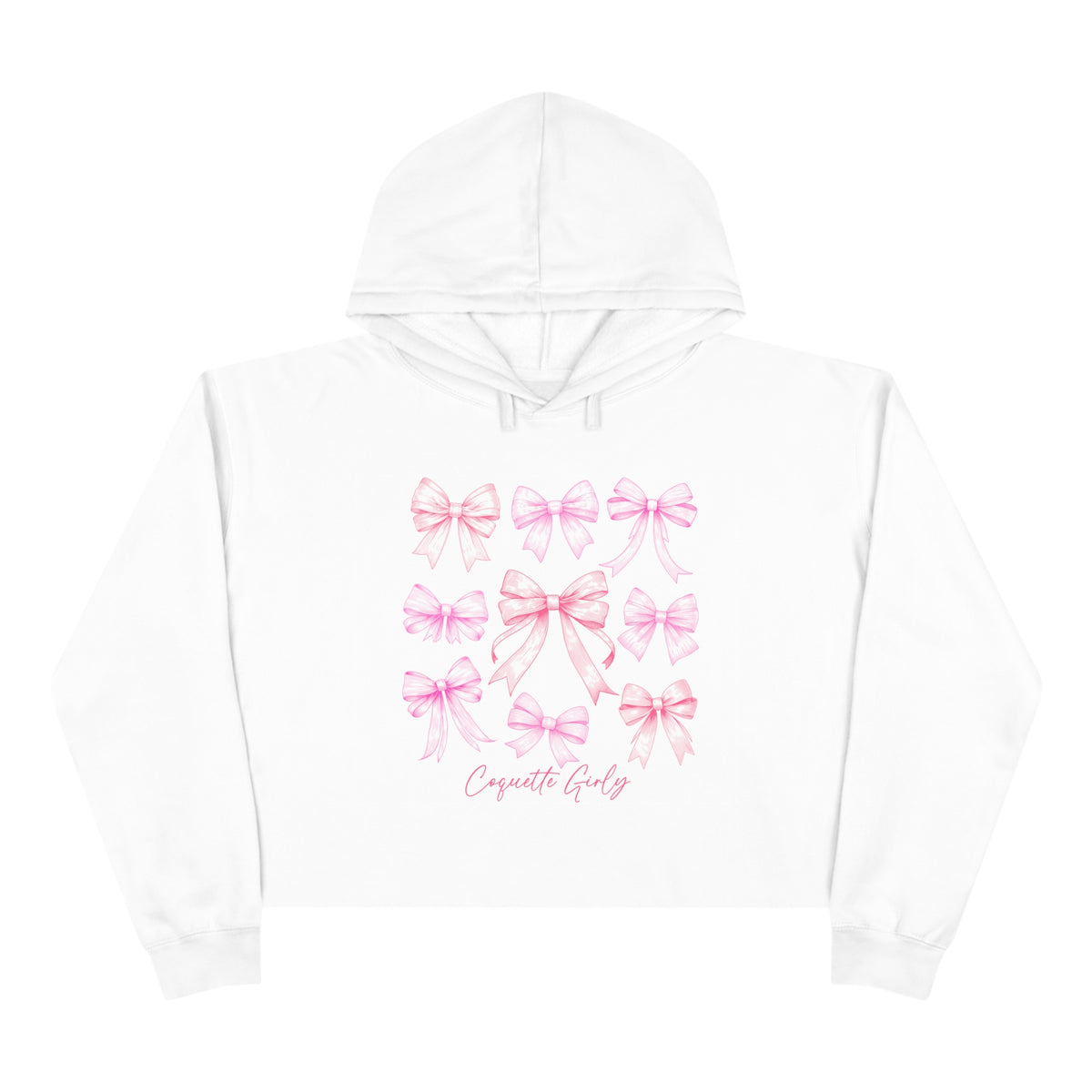 Coquette Girl Crop Hoodie