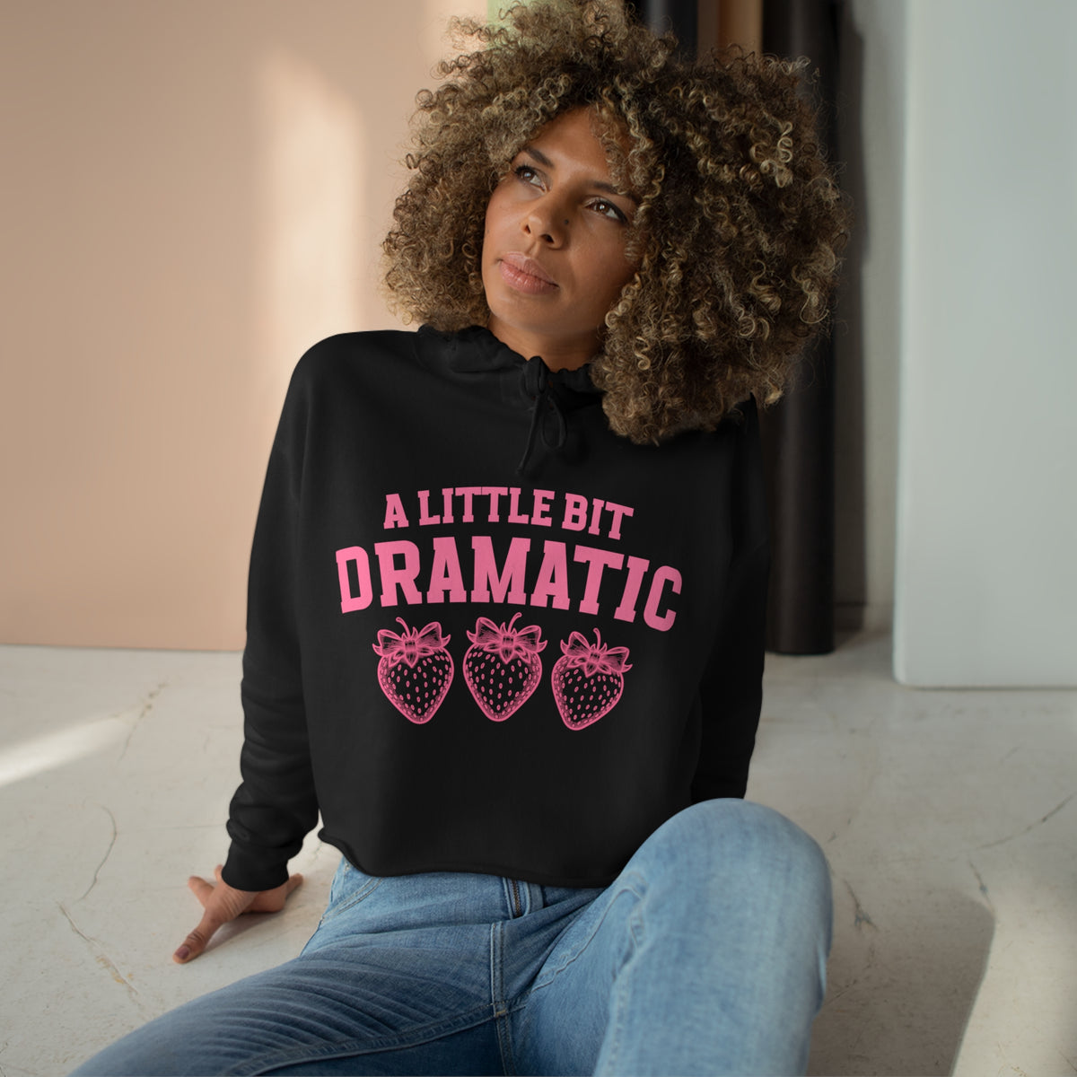 A Little Bit Dramatic Crop Hoodie