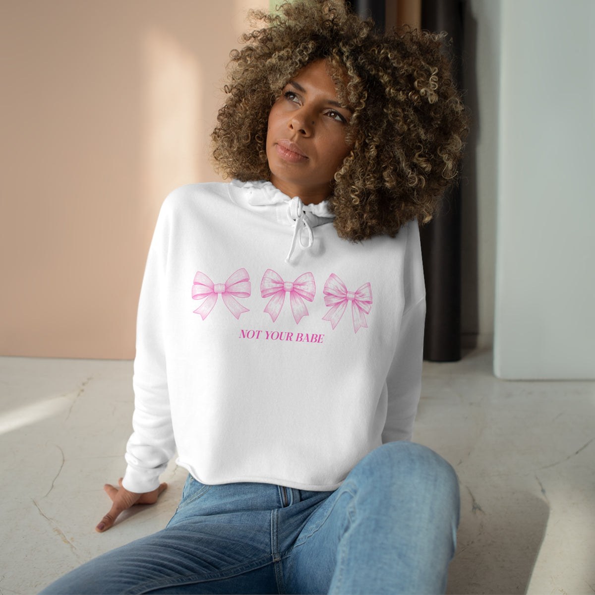 Not Your Babe Crop Hoodie