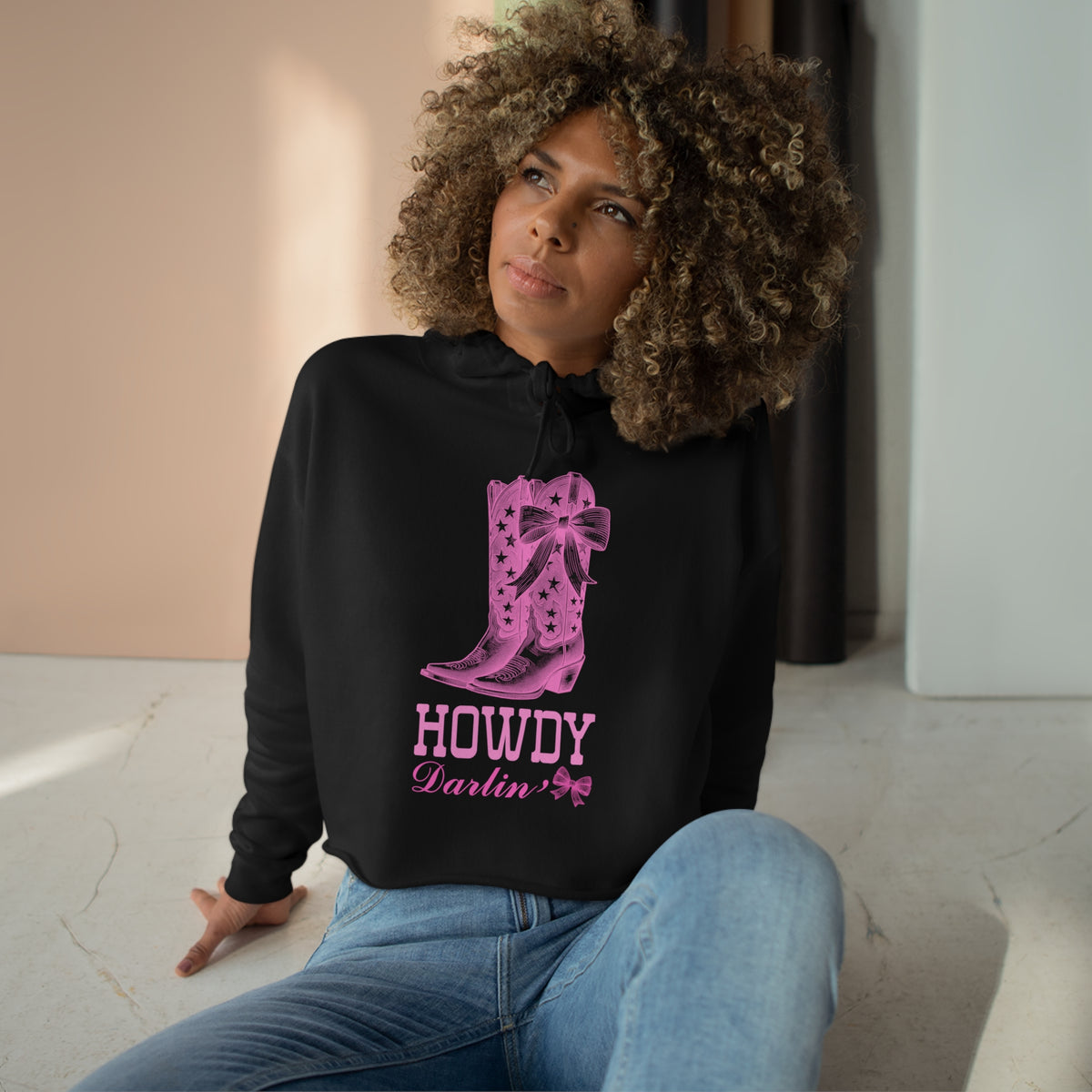 Howdy Darlin' Crop Hoodie