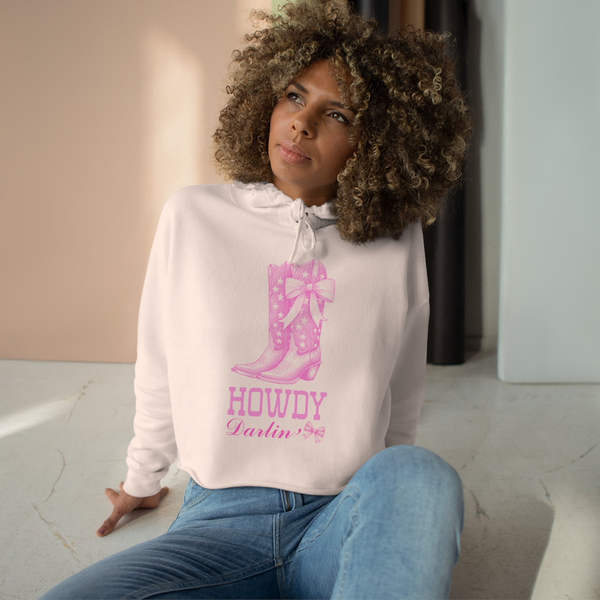 Howdy Darlin' Crop Hoodie