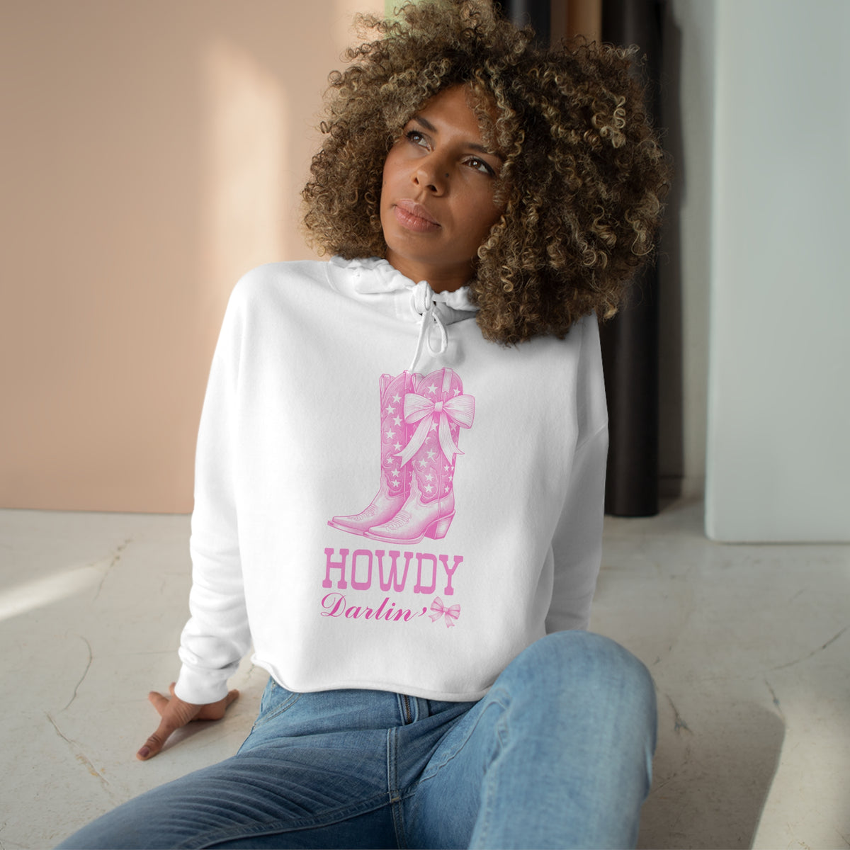 Howdy Darlin' Crop Hoodie