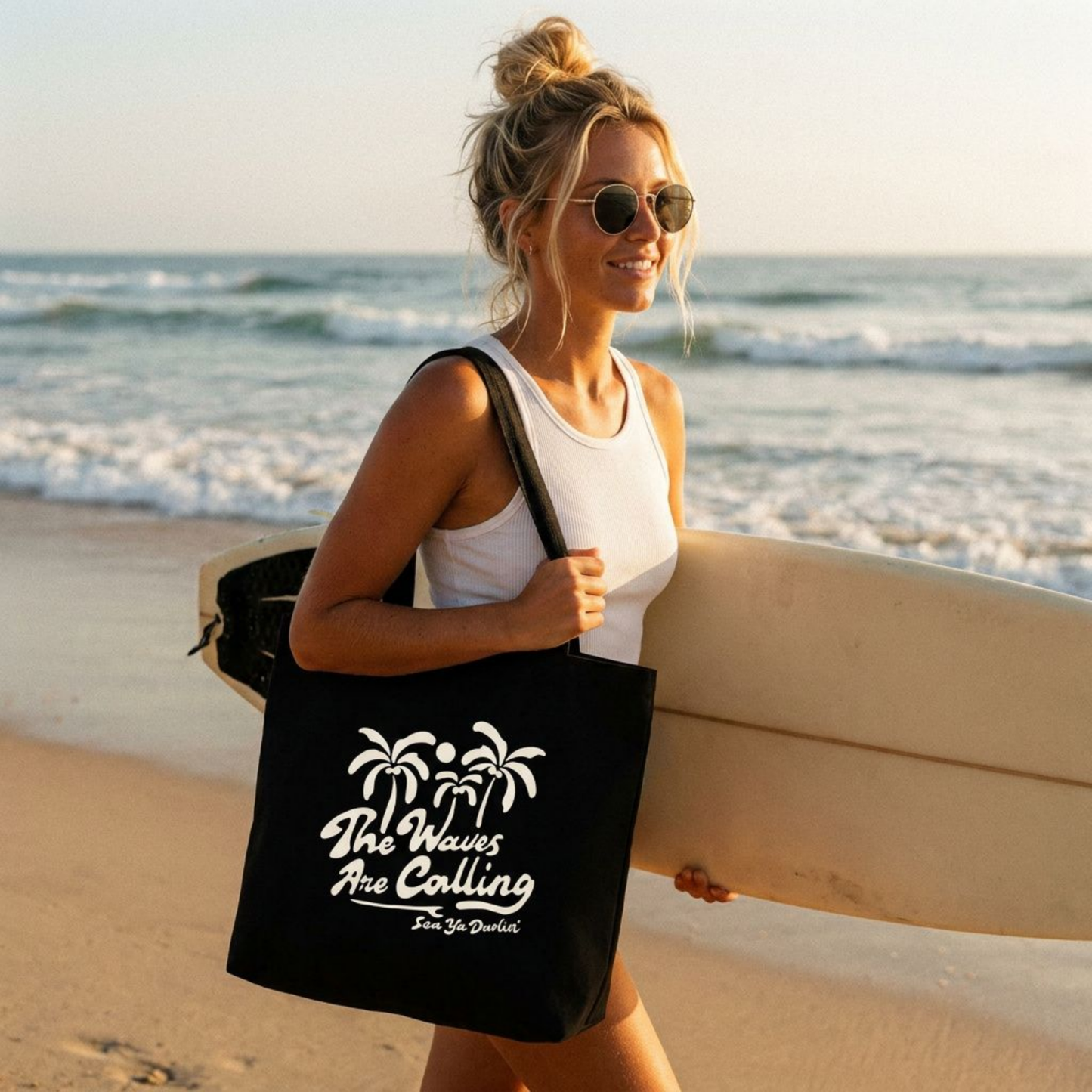 Waves Are Calling Tote Bag