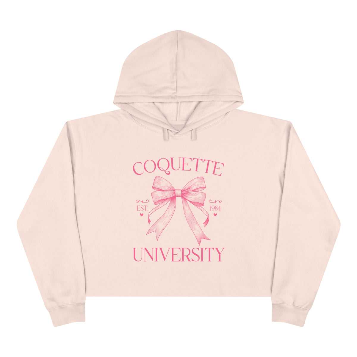 Coquette University Crop Hoodie