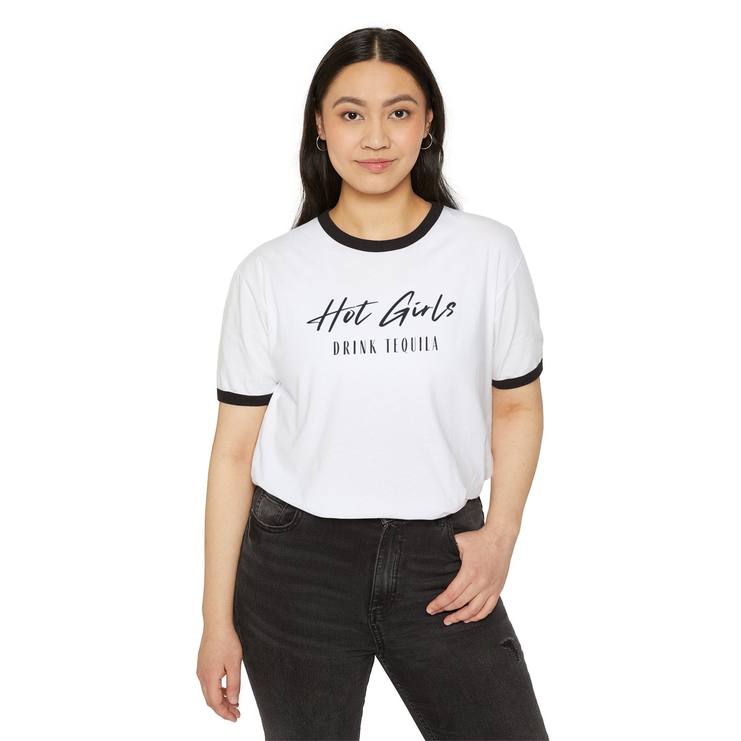 Hot Girls Drink Tequila Ringer T-shirt