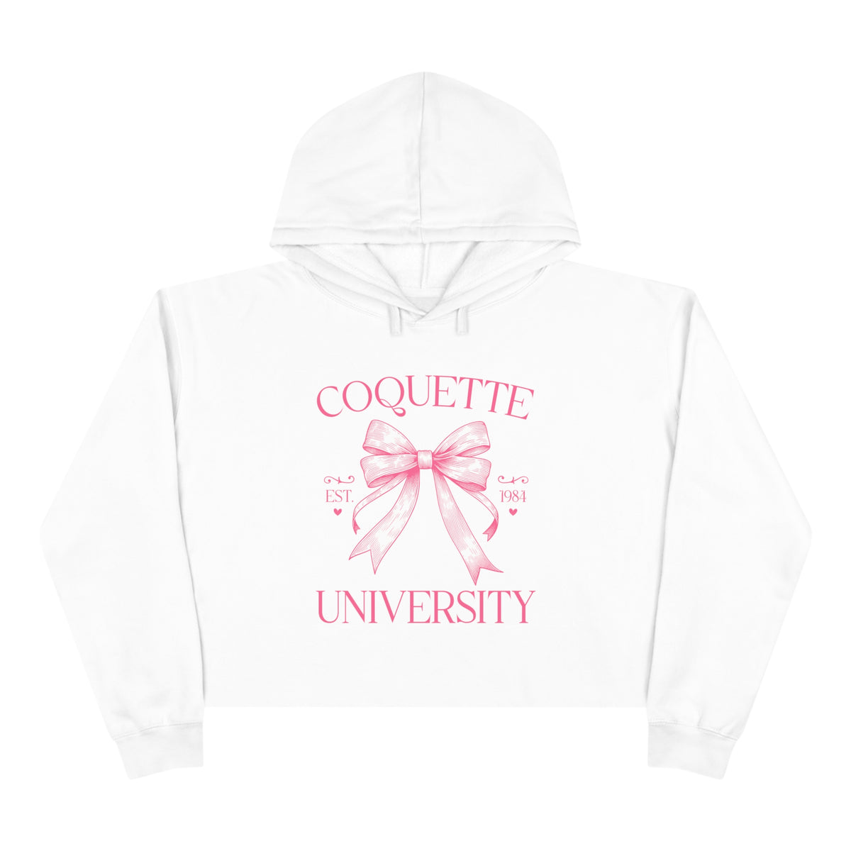 Coquette University Crop Hoodie