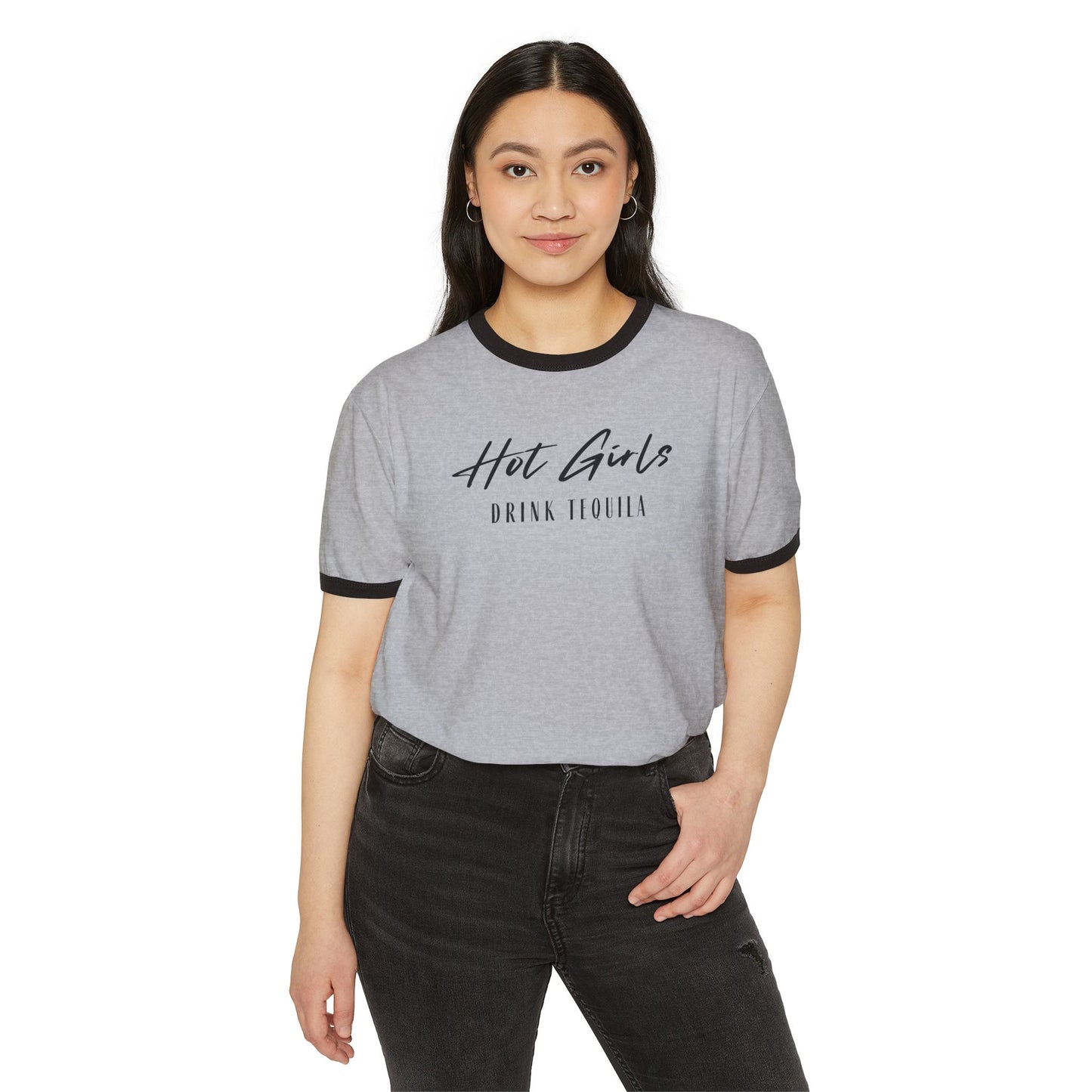 Hot Girls Drink Tequila Ringer T-shirt