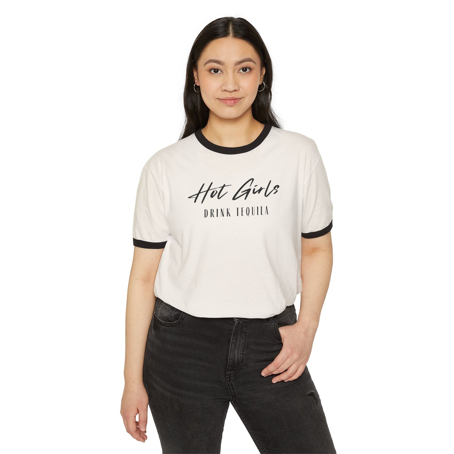 Hot Girls Drink Tequila Ringer T-shirt