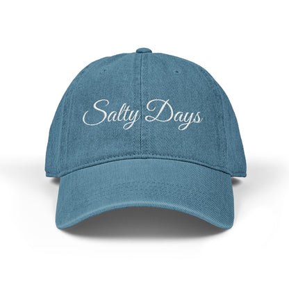 Embroidered Denim Hat - 'Salty Days'