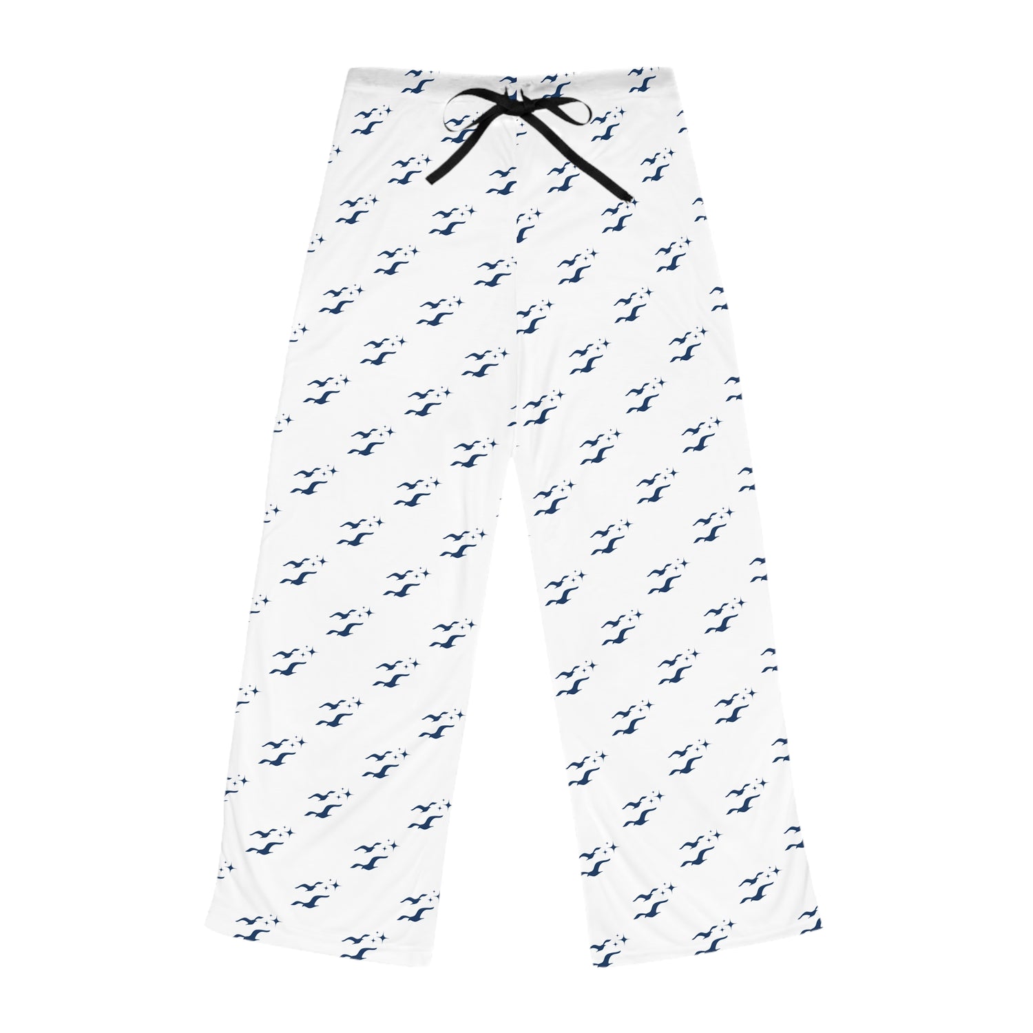 Sea Ya Darlin' Gulls Night Out white pajama pants featuring navy blue seagull print.