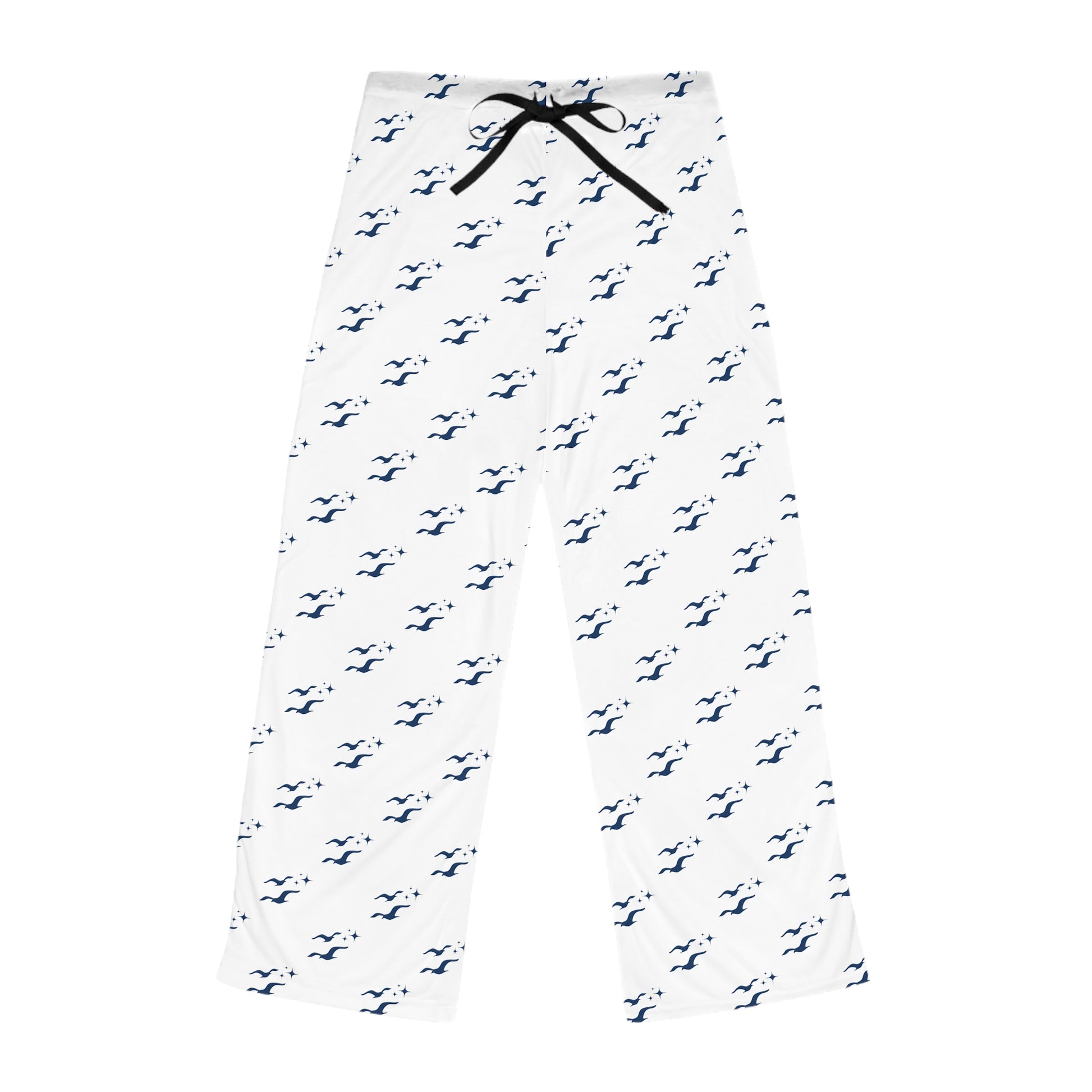 Sea Ya Darlin' Gulls Night Out white pajama pants featuring navy blue seagull print.