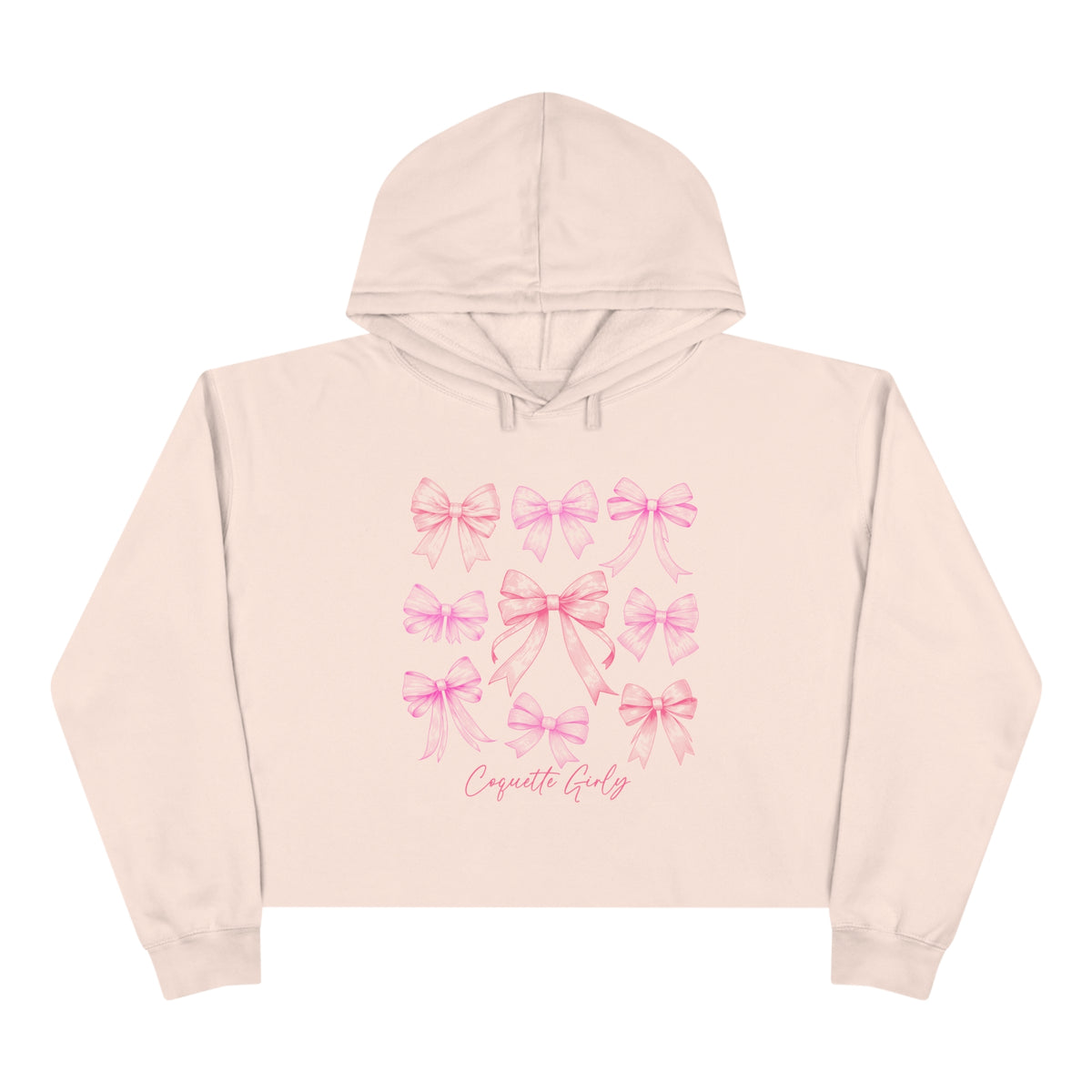 Coquette Girl Crop Hoodie